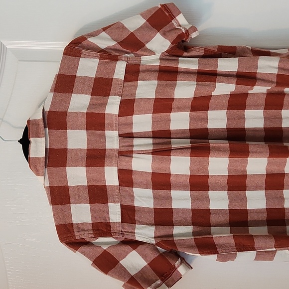 TrueCraft women Rust/Cream Buffalo Plaid Size Large - Picture 6 of 7